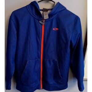 Champion Boys Zip Up Jacket Blue Neon Orange Size M 8 10